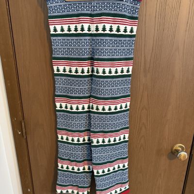 Knitty Kitty Knitimates Knit Leggings Winter Christmas Trees Theme Medium